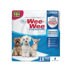 Four Paws Wee-Wee Superior Performance Little Dog Pee Pads 28 Count 16.5 in X 23.5 in