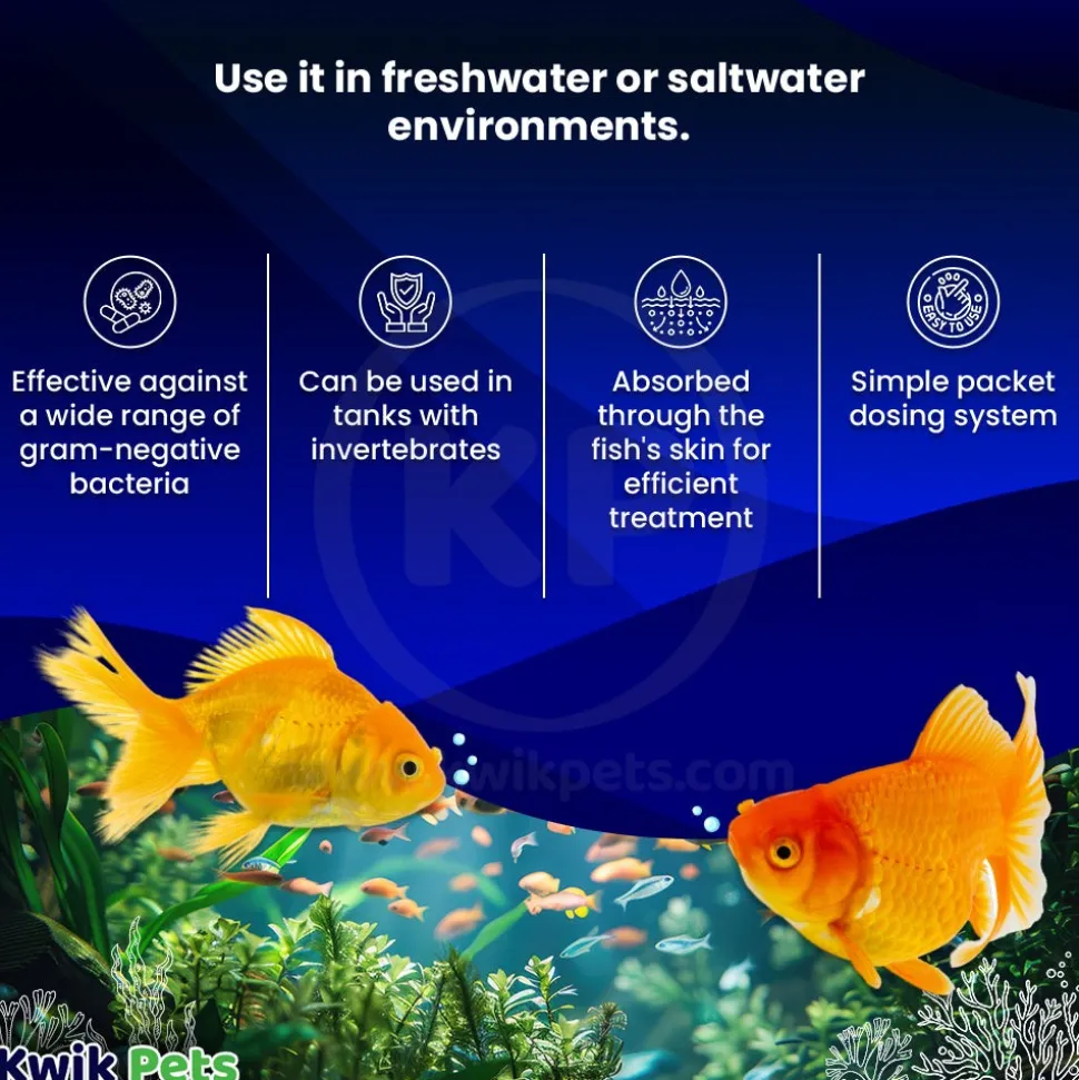Fritz Maracyn TwoBacterial Infection Treatment for Freshwater & Saltwater Aquarium Fish 20 Count