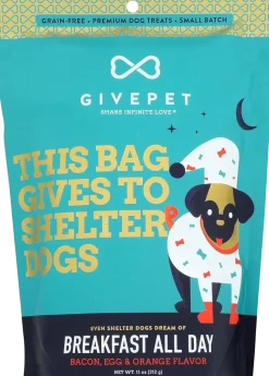 Givepet Breakfast All Day Grain-Free Premium Dog Treats Bacon Egg & Orange 11-oz