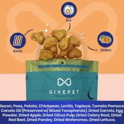 Givepet Breakfast All Day Grain-Free Premium Dog Treats Bacon Egg & Orange 9.5-lb Bulk