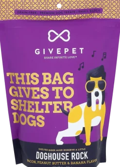 Givepet Dog House Rock Grain-Free Premium Dog Treats Bacon Peanut Butter & Banana 11-oz