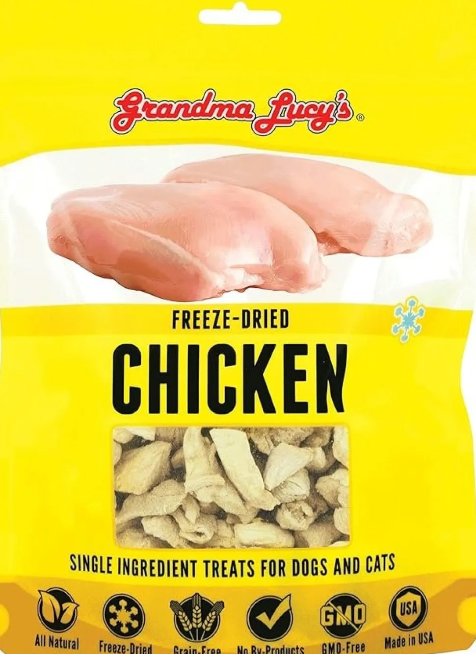 Grandma Lucy's Single Ingredient Freeze-Dried Dog & Cat Treats Chicken 3.5-oz
