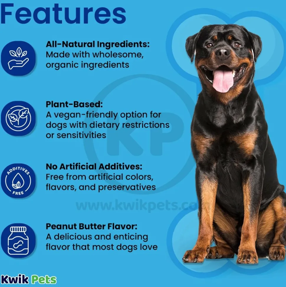 Green Gruff Gruffies Skin & Coat Dog Treats Peanut Butter 6-oz