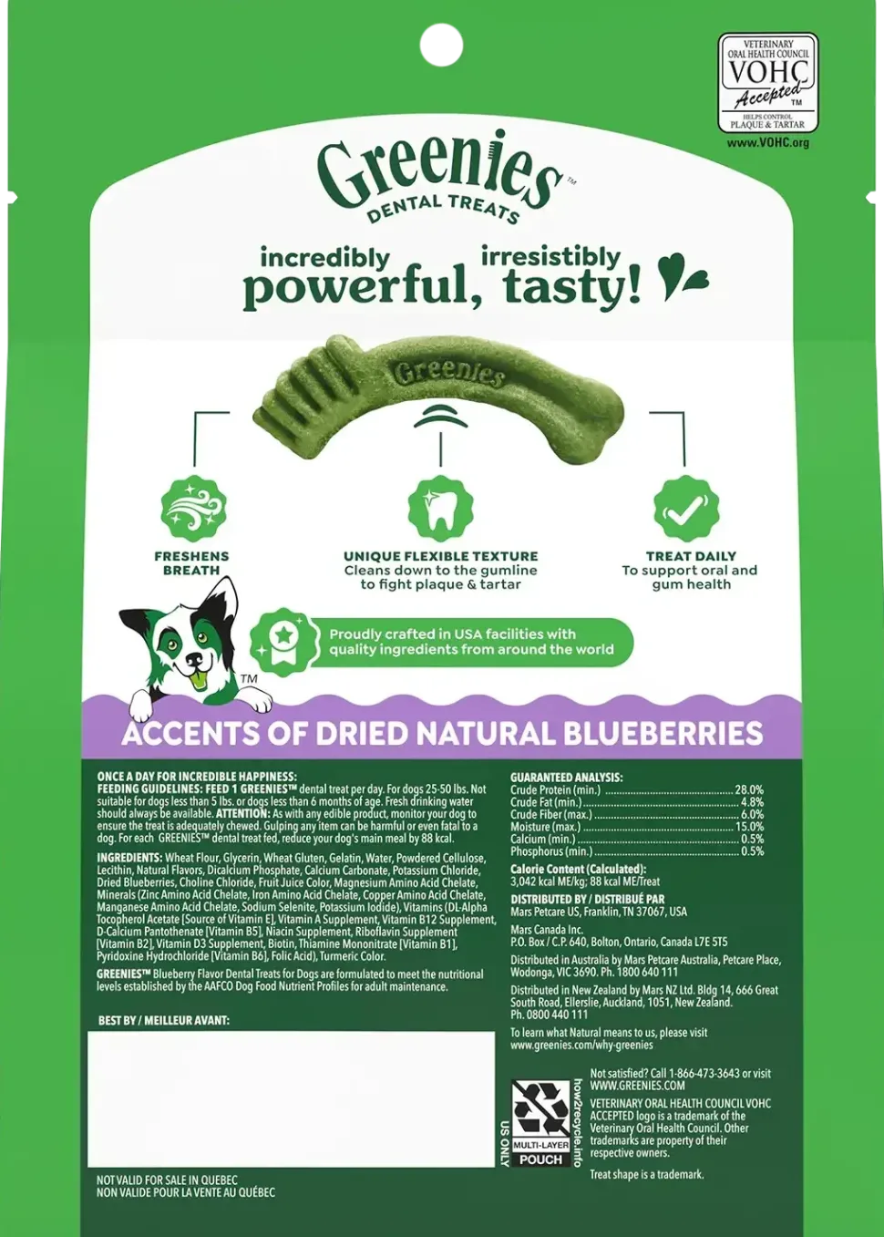 Greenies Blueberry Dog Dental Treats Regular 12-oz 12 Count