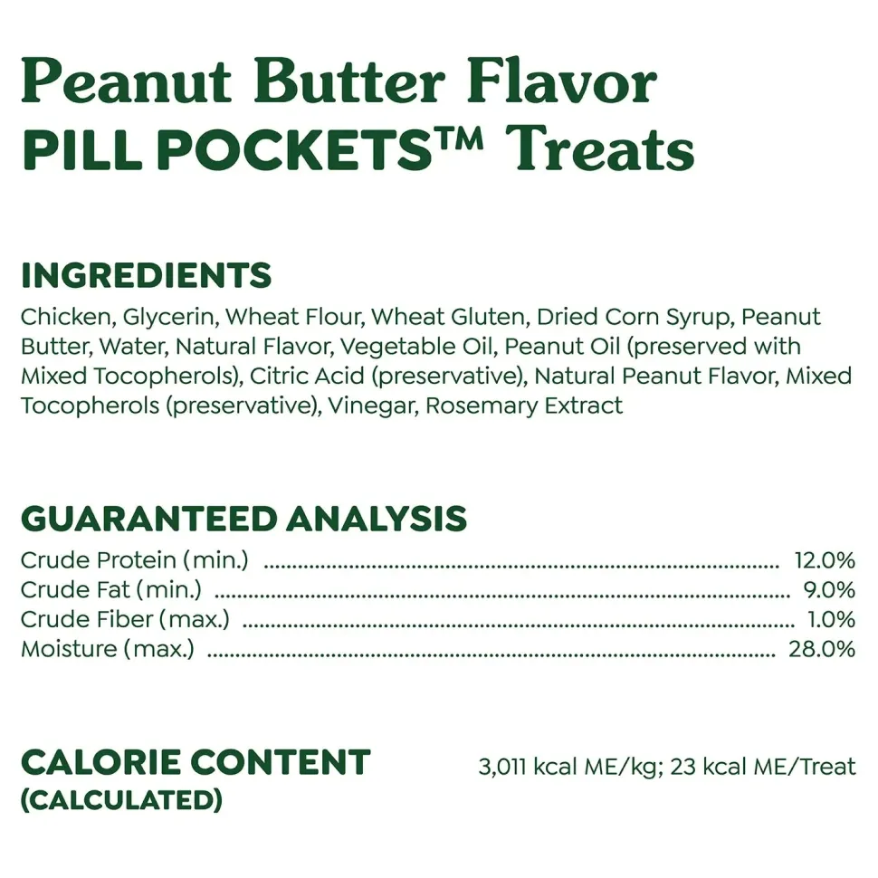 Greenies Capsule Pill Pockets Dog Treats Peanut Butter 7.9-oz 30 Count