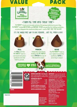 Greenies Capsule Pill Pockets Dog Treats Hickory Smoke 15.8-oz 60 Count