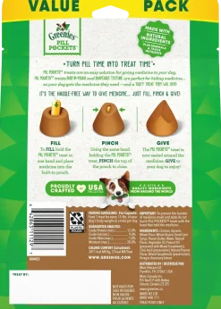 Greenies Capsule Pill Pockets Dog Treats Peanut Butter 15.8-oz 60 Count