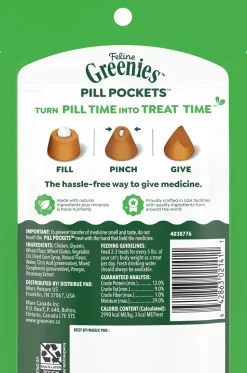 Greenies Feline Pill Pockets Cat Treats Chicken 1.6-oz 45 Count
