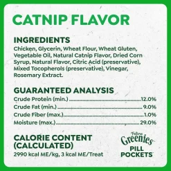 Greenies Feline Pill Pockets Cat Treats Catnip 1.6-oz 45 Count