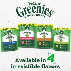 Greenies Feline Savory Salmon Adult Cat Dental Treats 21-oz
