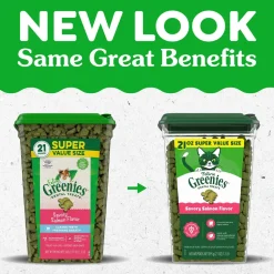 Greenies Feline Savory Salmon Adult Cat Dental Treats 21-oz