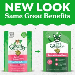 Greenies Feline Savory Salmon Adult Cat Dental Treats 2.1-oz
