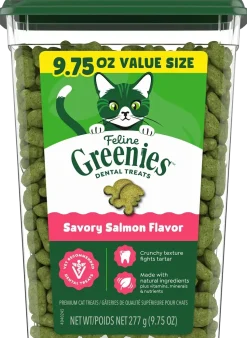 Greenies Feline Savory Salmon Adult Cat Dental Treats 9.75-oz