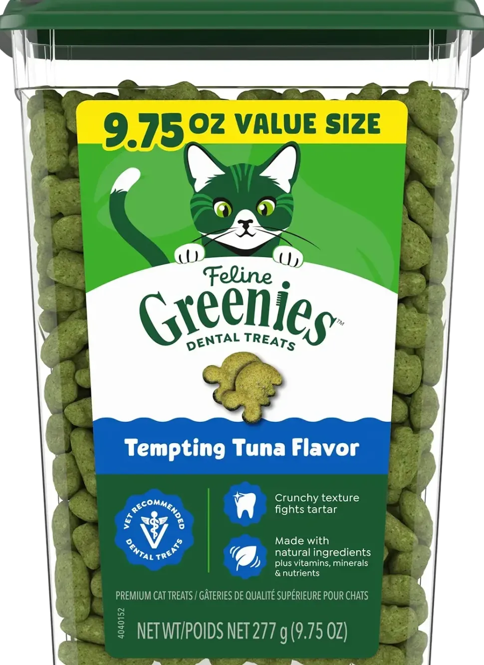 Greenies Feline Tempting Tuna Adult Cat Dental Treats 9.75-oz