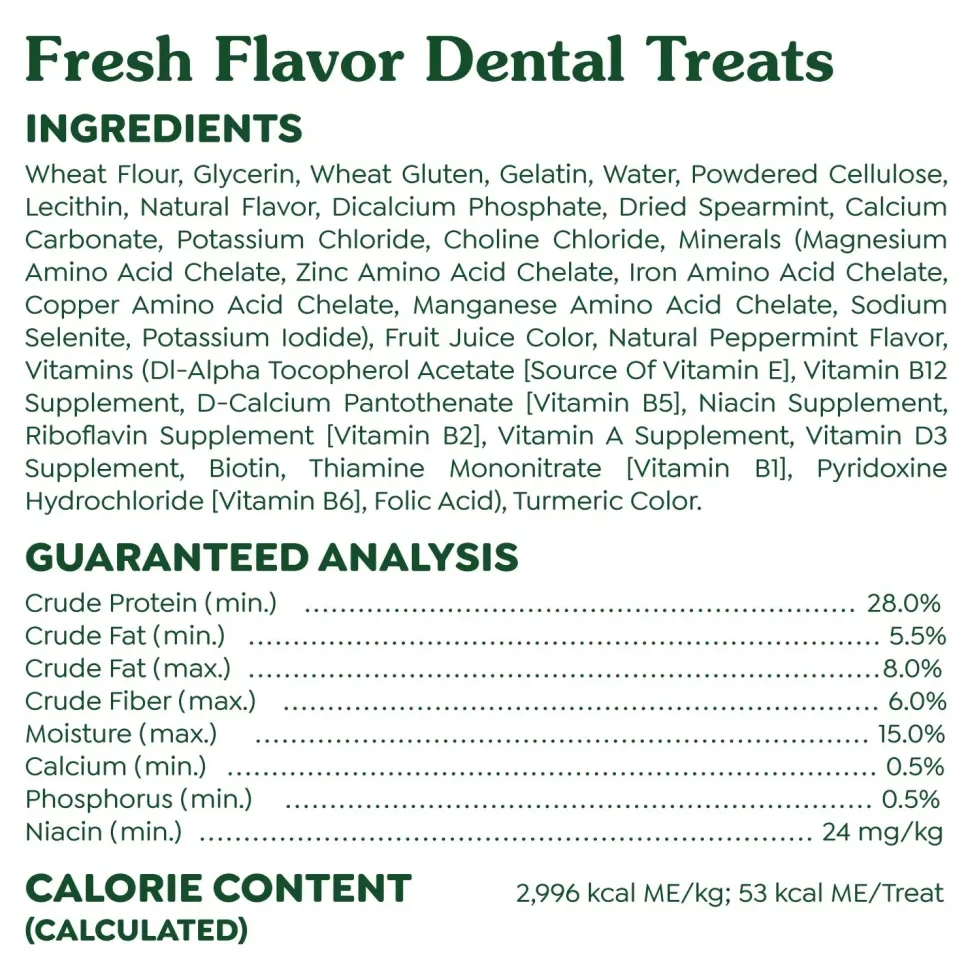 Greenies Fresh Dog Dental Treats Petite 12-oz 20 Count