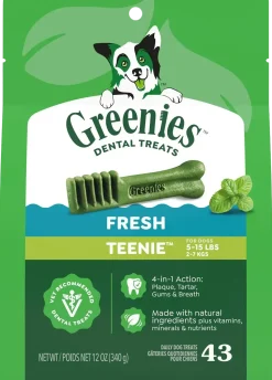 Greenies Fresh Dog Dental Treats Teenie 12-oz 43 Count
