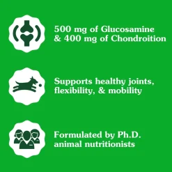 Greenies Hip & Joint Supplement Soft Chews for Adult Dogs Chicken Flavor 30 Count 6.08-oz