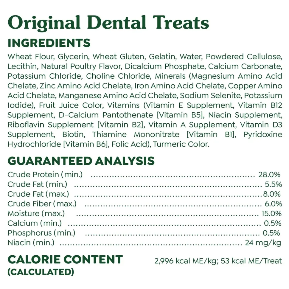 Greenies Original Dog Dental Treats Petite 12-oz 20 Count