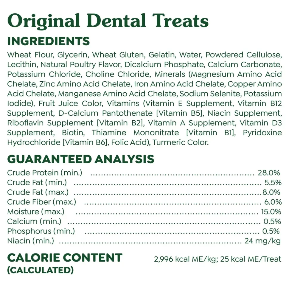 Greenies Original Dog Dental Treats Teenie 12-oz 43 Count