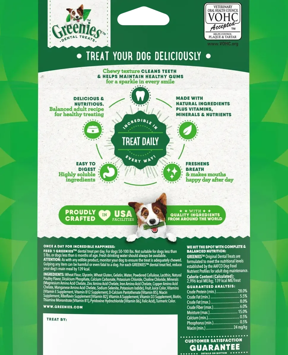 Greenies Original Dog Dental Treats Large 6-oz 4 Count