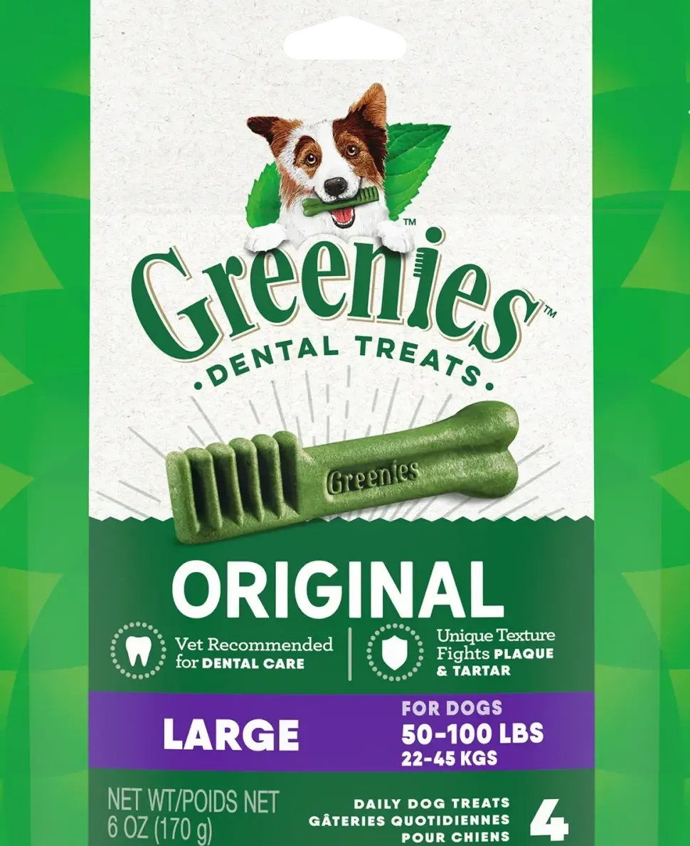 Greenies Original Dog Dental Treats Large 6-oz 4 Count