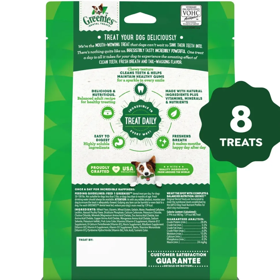 Greenies Original Dog Dental Treats Large 12-oz 8 Count