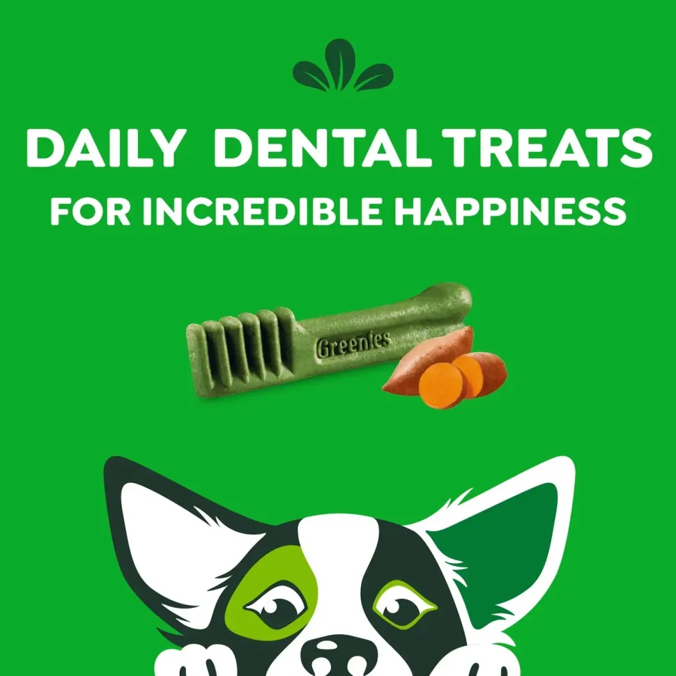 Greenies Sweet Potato Dog Dental Treats Petite 12-oz 20 Count
