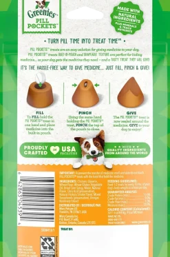 Greenies Tablet Pill Pockets Dog Treats Chicken 3.2-oz 30 Count