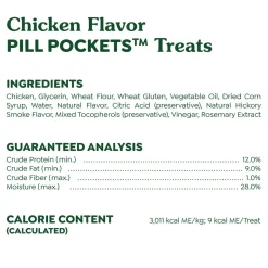 Greenies Tablet Pill Pockets Dog Treats Chicken 3.2-oz 30 Count