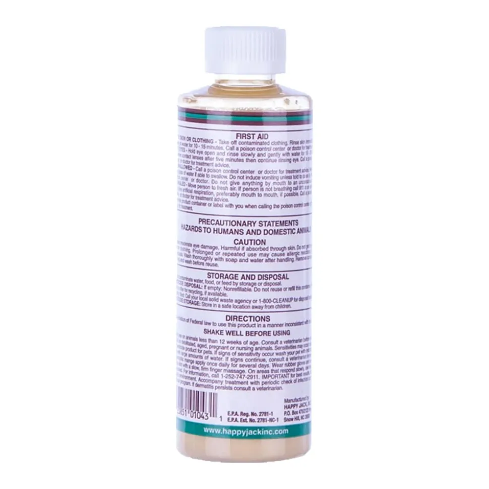 Happy Jack Sarcoptic Mange Medicine for Dogs & Horses 8-oz