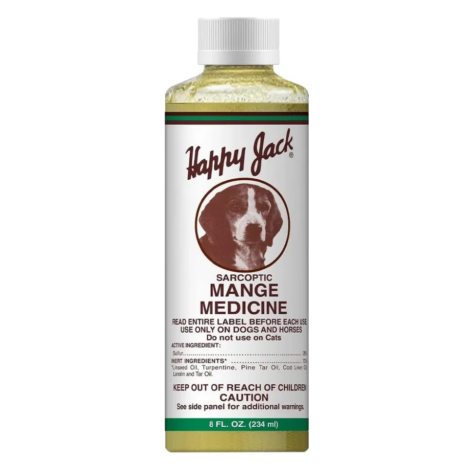 Happy Jack Sarcoptic Mange Medicine for Dogs & Horses 8-oz