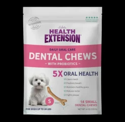 Health Extension Probiotic Dental Bones Small Dog Chews Treats 14 Count 6-oz