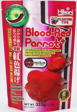 Hikari Blood Red Parrot+ Fish Food Medium Pellet 11.7-oz