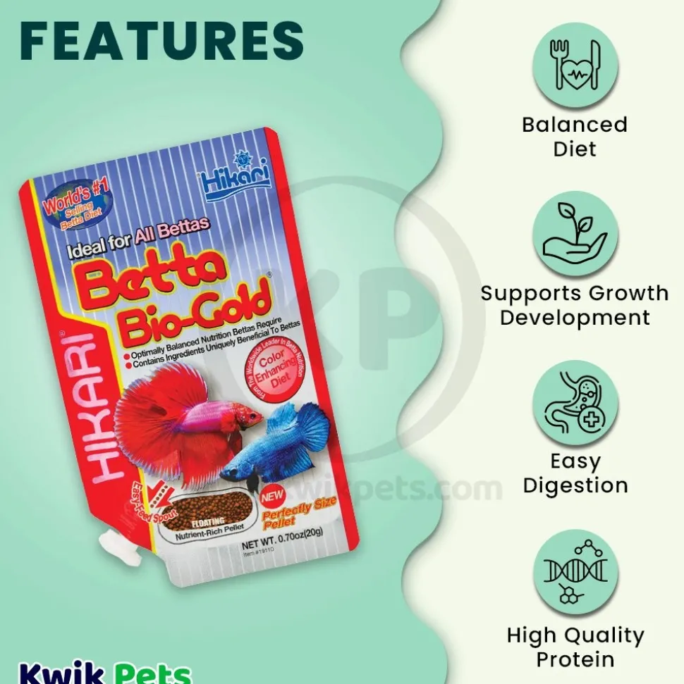 Hikari USA Betta BioGold Pellets Fish Food 0.7-oz