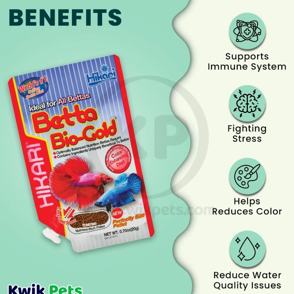 Hikari USA Betta BioGold Pellets Fish Food 0.7-oz