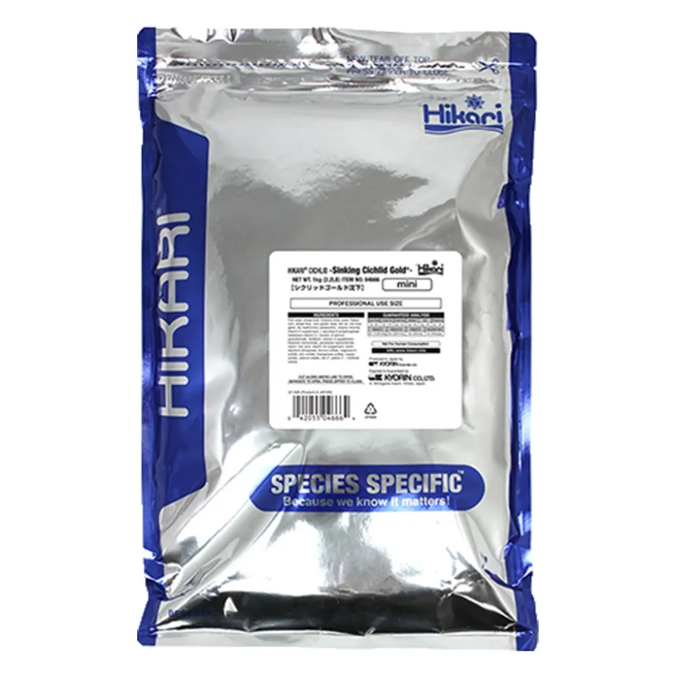 Hikari USA Cichlid Gold Sinking Mini Pellets Fish Food 2.2-lb