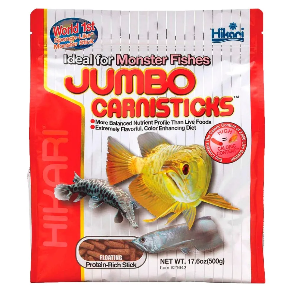 Hikari USA Jumbo CarniSticks Floating Fish Food 17.6-oz