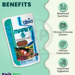 Hikari USA Marine S Pellets Slow Sinking Fish Food 1.76-oz