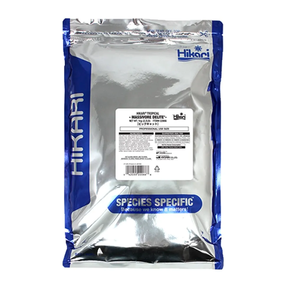Hikari USA Massivore Delite Carnivore Pellets Fish Food Large 2.2-lb