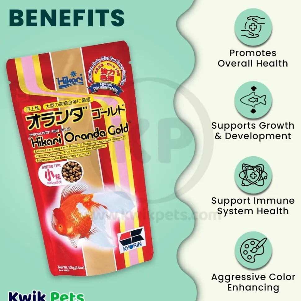 Hikari USA Oranda Gold Floating Mini Pellets Fish Food 3.5-oz