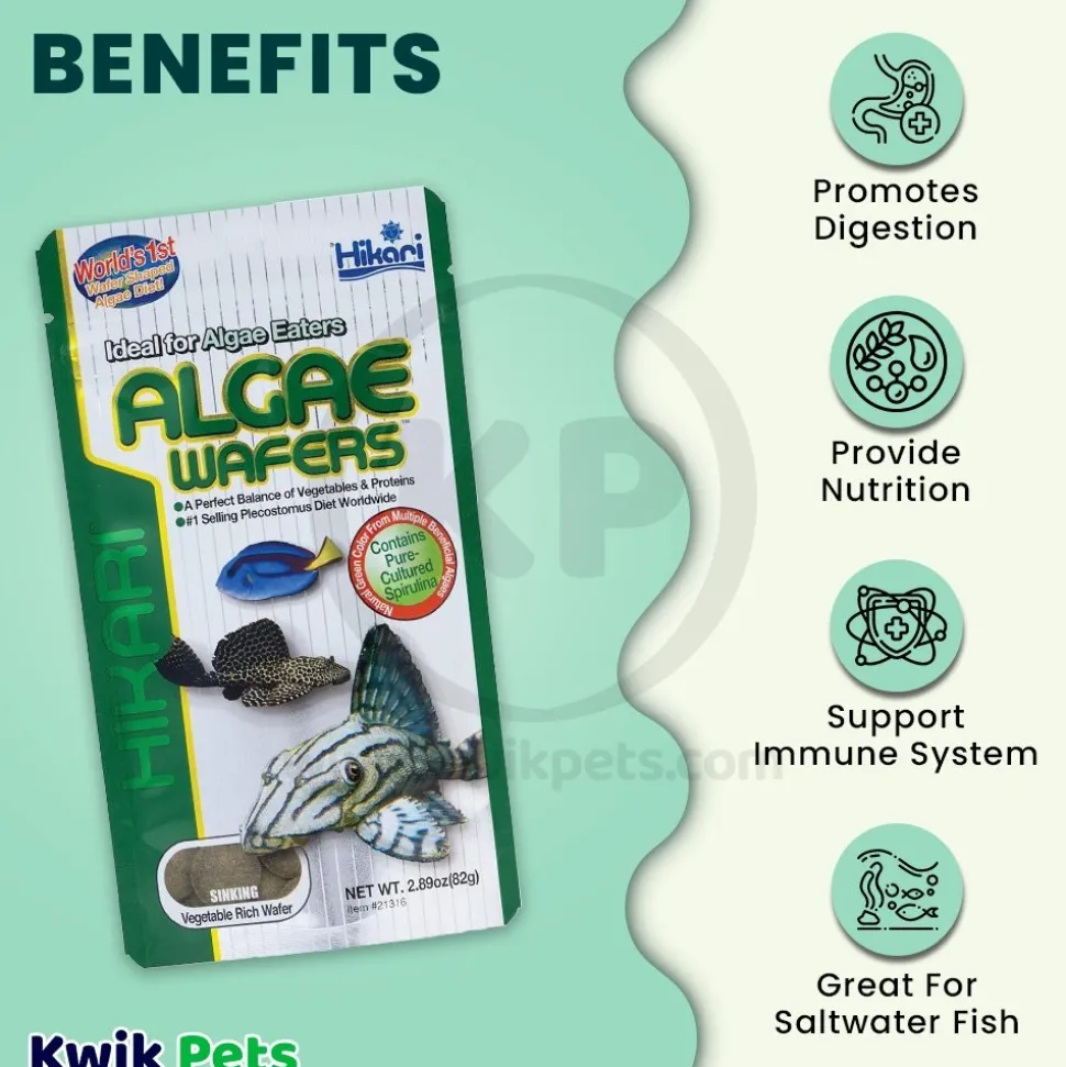 Hikari USA Rapidly Sinking Algae Wafers Fish Food 2.89-oz