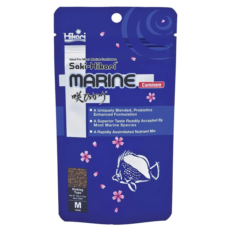 Hikari USA Saki-Hikari Marine Carnivore Sinking Medium Pellets Fish Food 1.41-oz