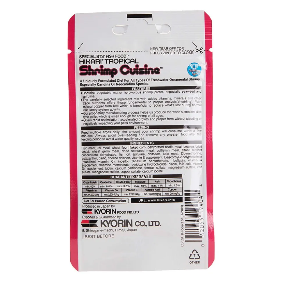 Hikari USA Shrimp Cuisine Sinking Pellets Fish Food 0.35-oz