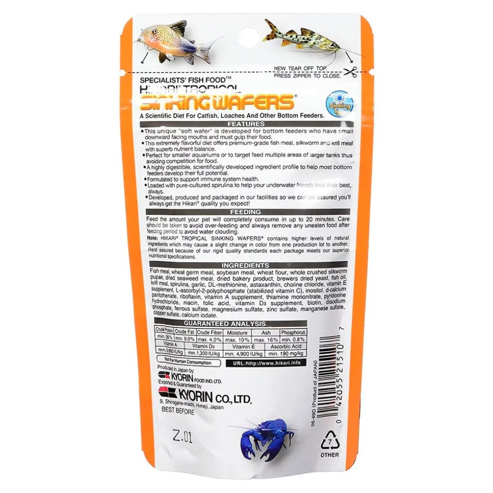 Hikari USA Sinking Wafers Fish Food 1.76-oz