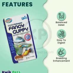 Hikari USA Tropical Fancy Guppy Semi-Floating Granules Fish Food 0.77-oz