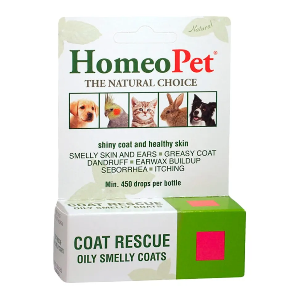 HomeoPet Coat Rescue Supplement for Oily & Smelly Coats 15 ml