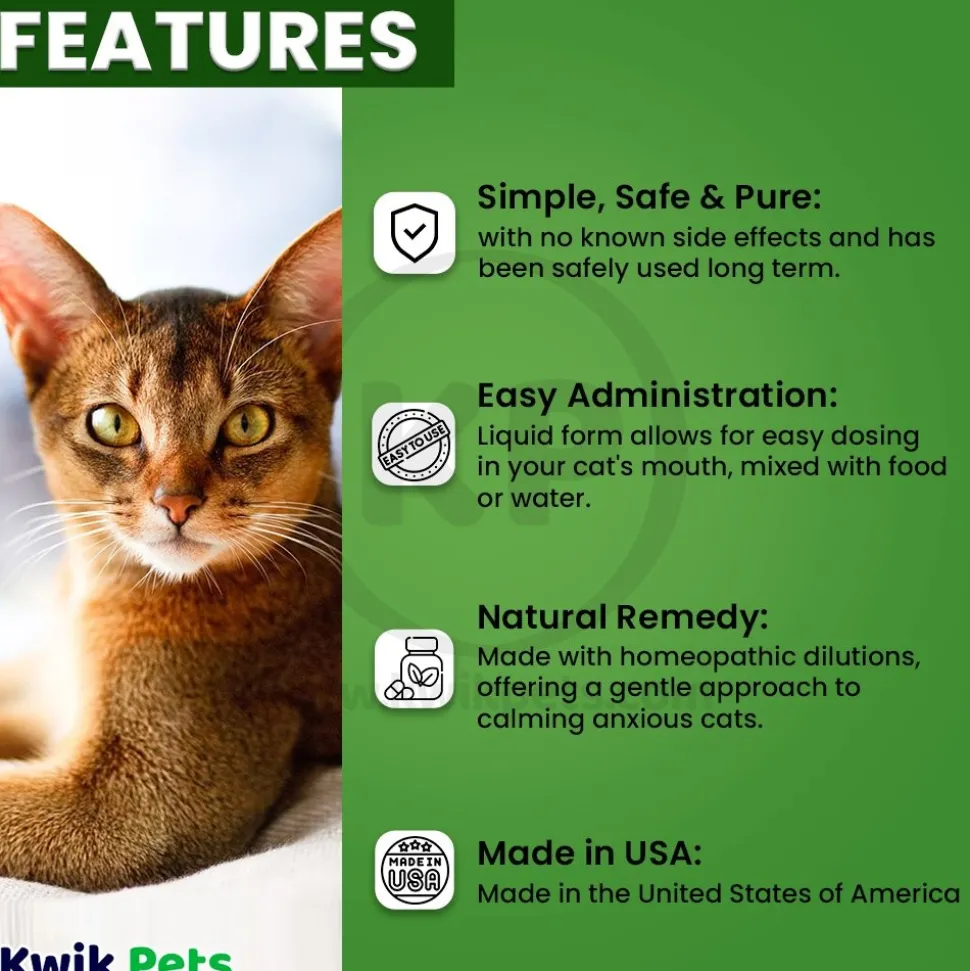 HomeoPet Feline Anxiety Relief Calming Supplement for Cats 15 ml