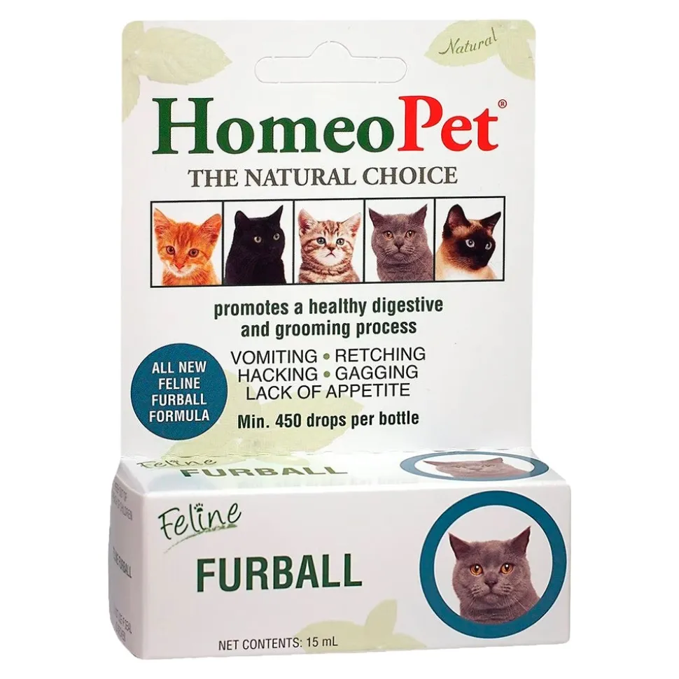 HomeoPet Feline Furball Hairball Control Supplement 15 ml
