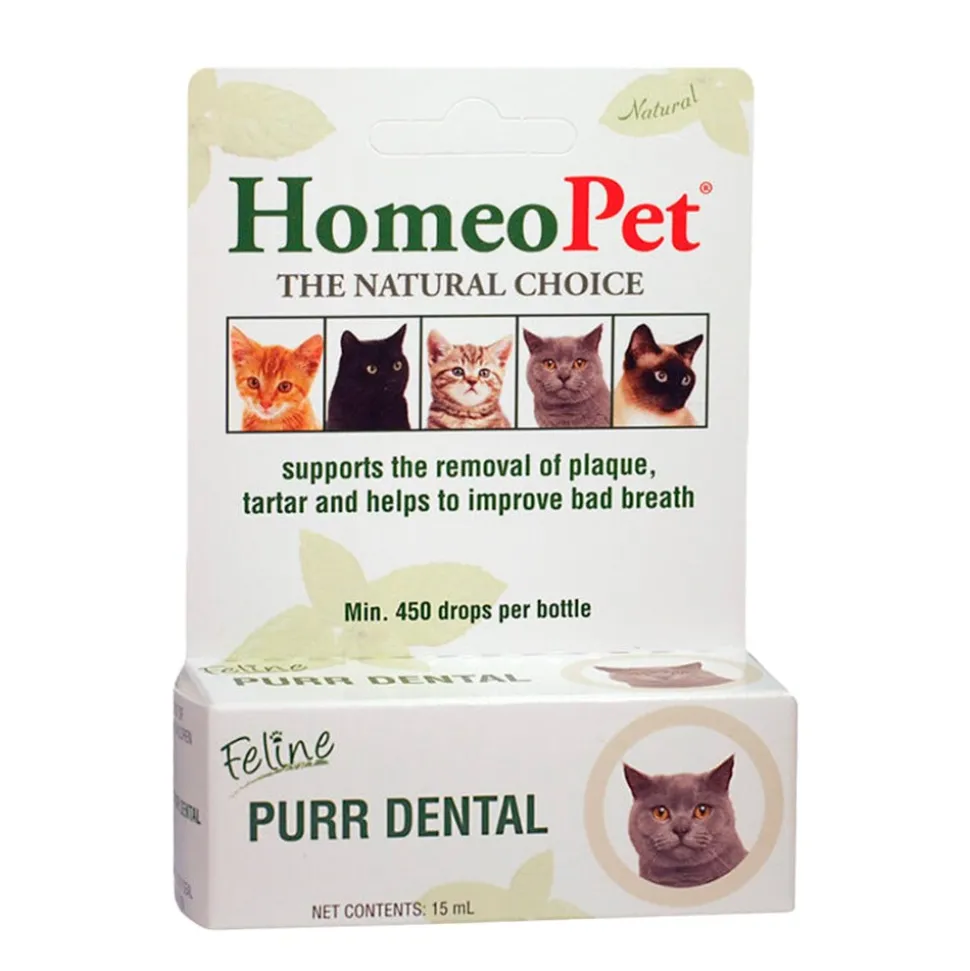 HomeoPet Feline Purr Dental Care Supplement for Cats 15 ml