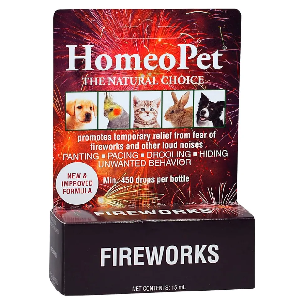 HomeoPet Fireworks Anxiety Supplement for All Pets 15 ml